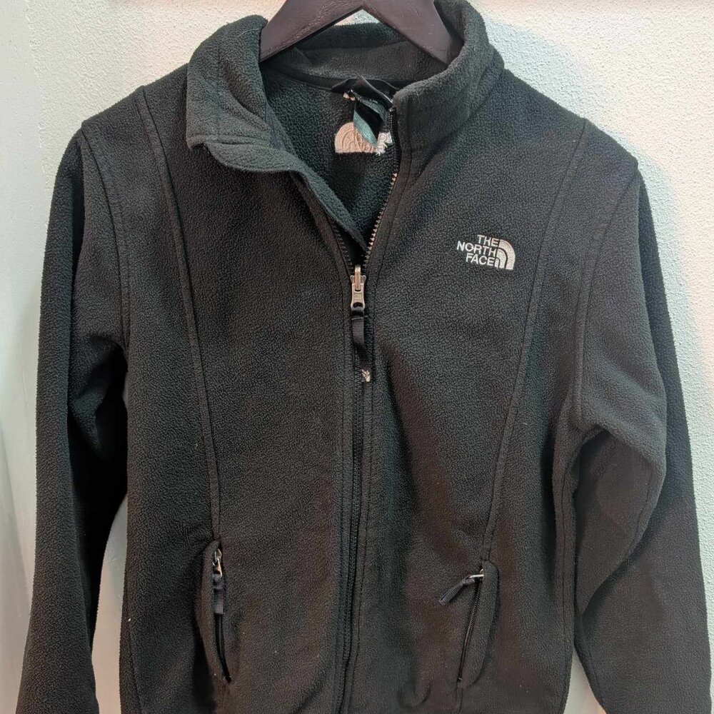 *3/$25* Boy's The North Face Black Fleece Zip-up Jacket - Size Large